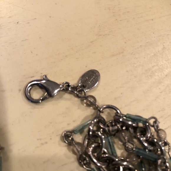 Lia Sophia Blue Glass Multi Strand Necklace EUC - Picture 2 of 5